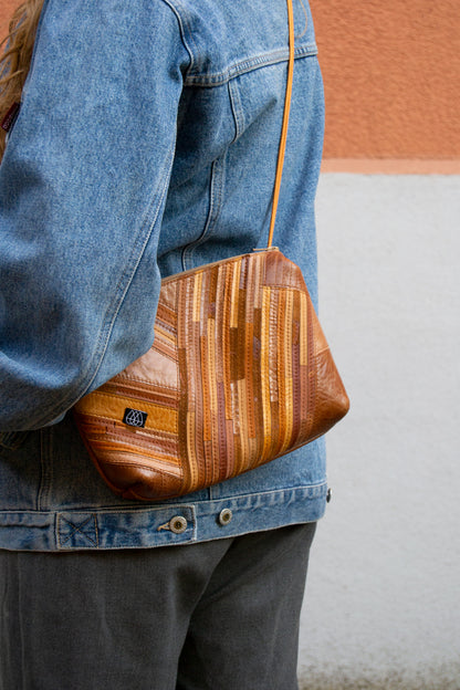 Festivaltasche Crazy Stripes / Brown / Large
