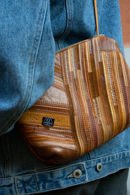 Festivaltasche Crazy Stripes / Brown / Large