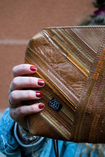 Festivaltasche Crazy Stripes / Brown / Large