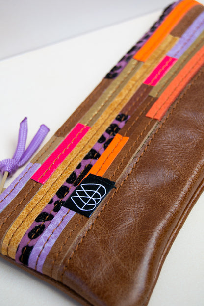 Mäppchen Crazy Stripes / Leder