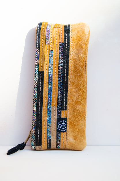 Mäppchen Crazy Stripes / Leder