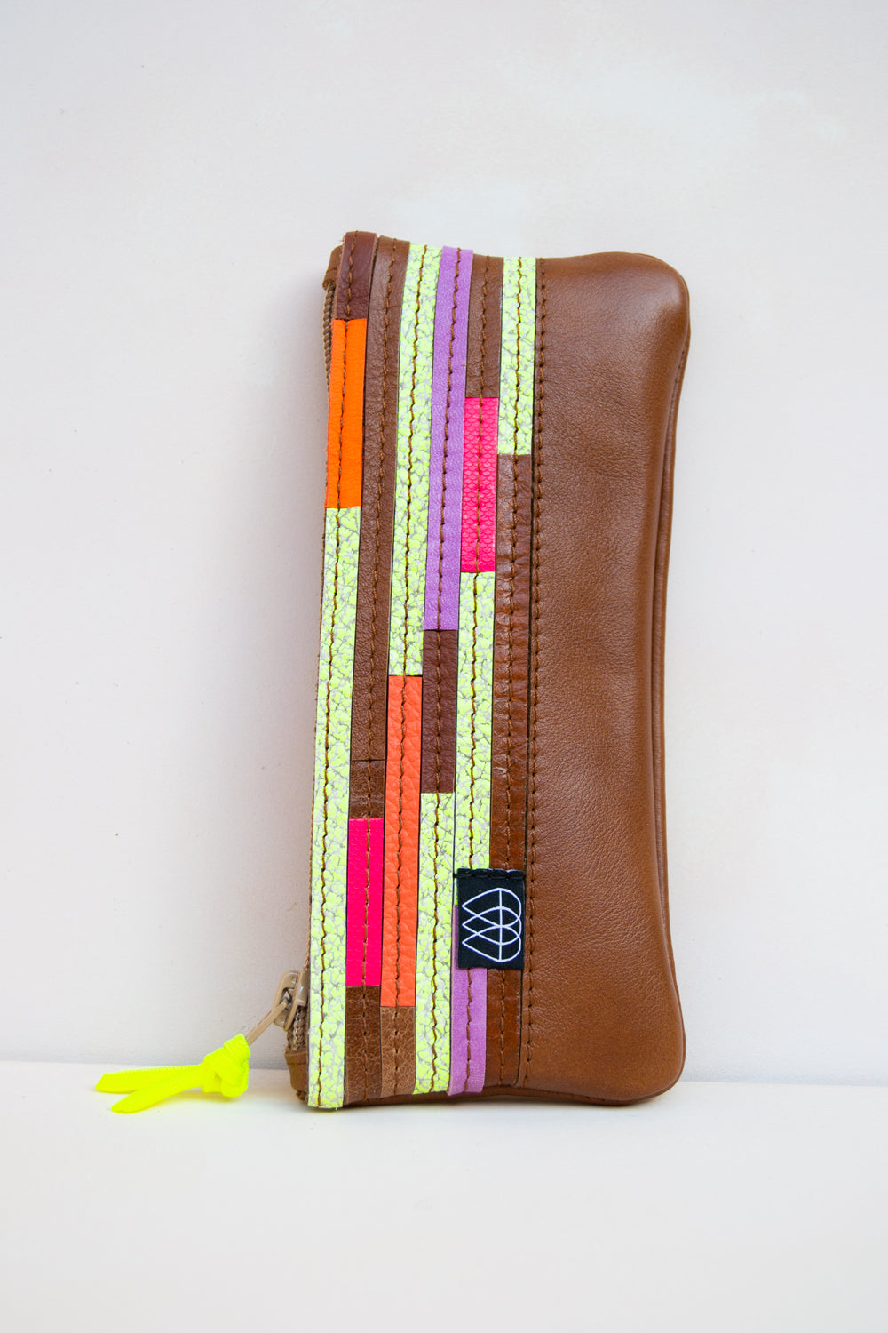 Mäppchen Crazy Stripes / Leder