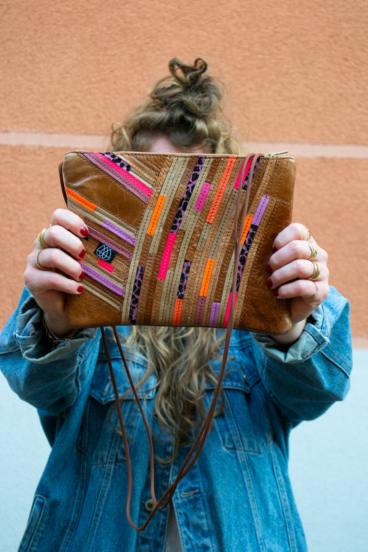 Festivaltasche Crazy Stripes / Creamy Pink / Medium