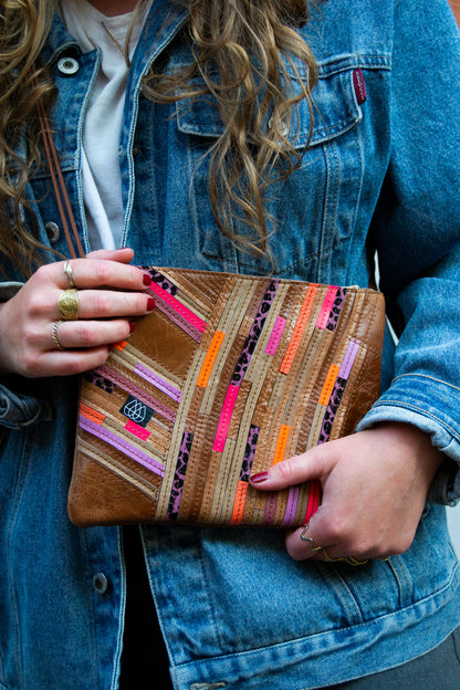 Festivaltasche Crazy Stripes / Creamy Pink / Medium