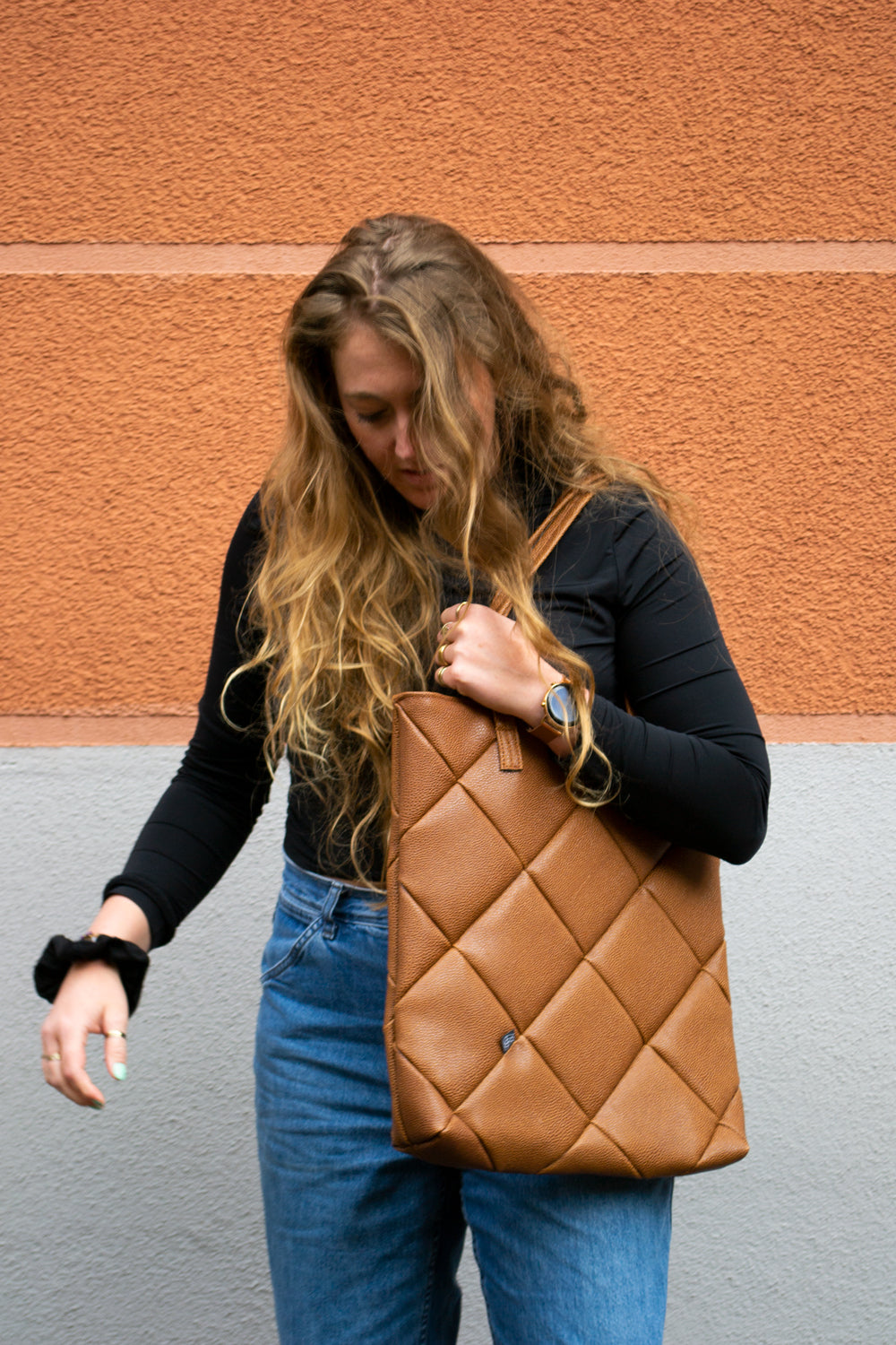 Shopper Patchwork Brown