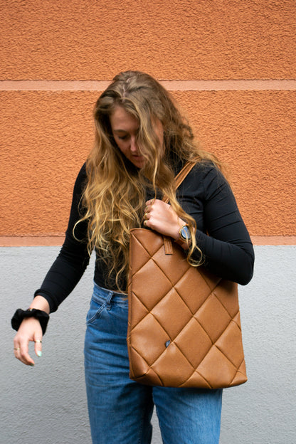 Shopper Patchwork Brown