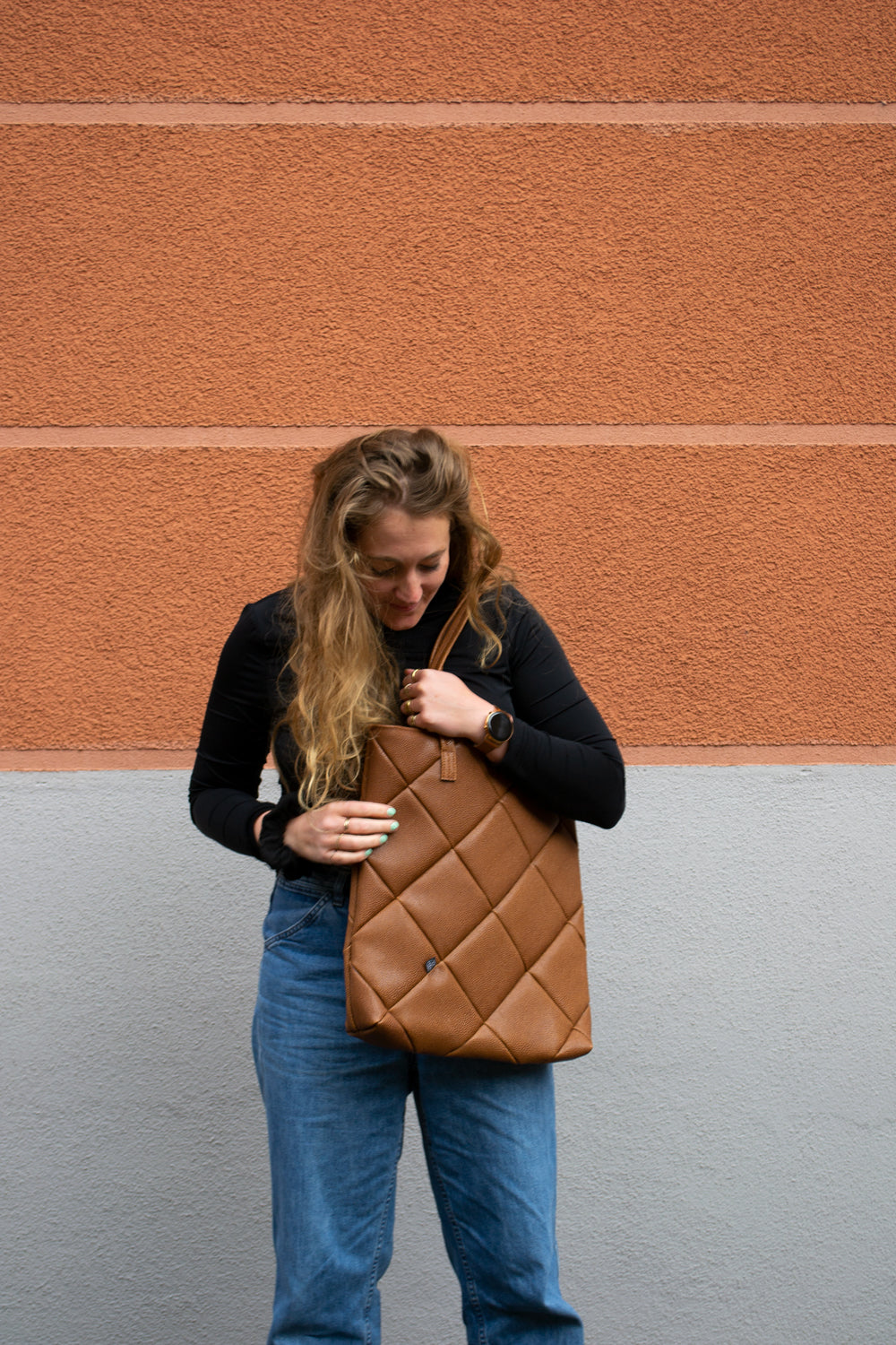 Shopper Patchwork Brown