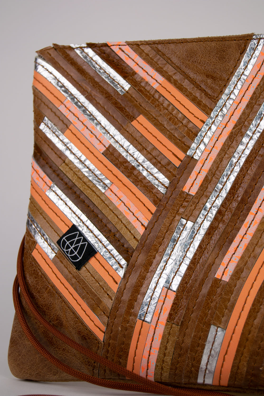 Festivaltasche Crazy Stripes / Silver Orange / Medium