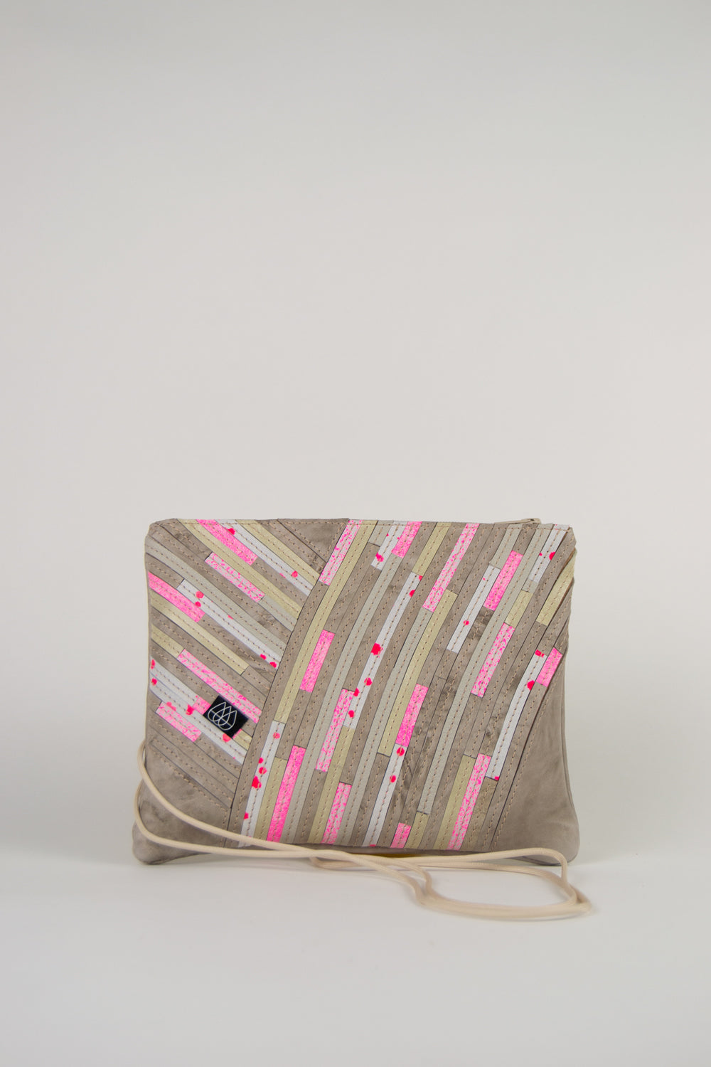 Festivaltasche Crazy Stripes / Grey Neon Pink / Medium