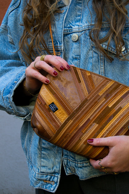 Festivaltasche Crazy Stripes / Brown / Large