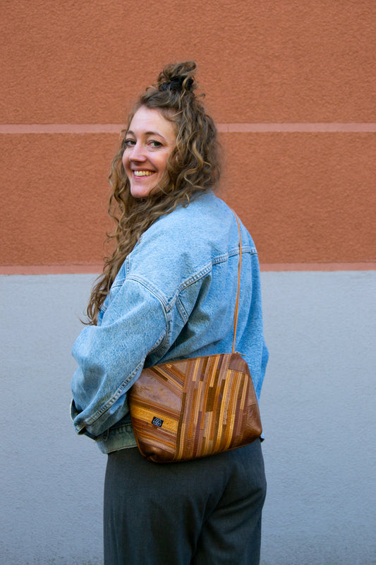 Festivaltasche Crazy Stripes / Brown / Large