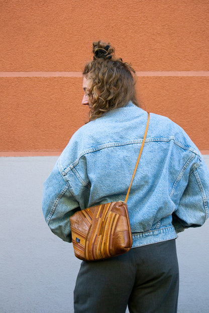 Festivaltasche Crazy Stripes / Brown / Large