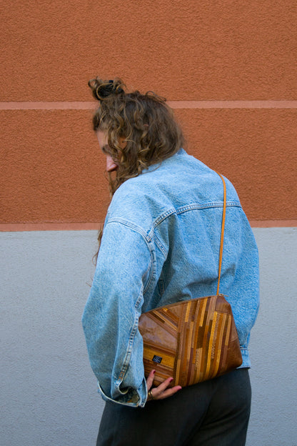 Festivaltasche Crazy Stripes / Brown / Large