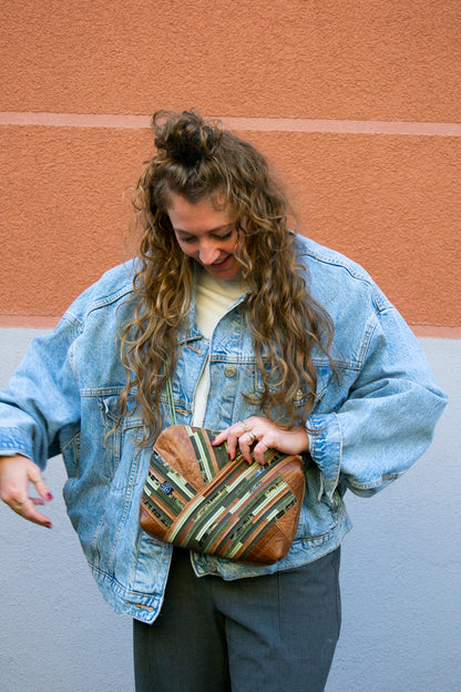 Festivaltasche Crazy Stripes / Green Leo / Large
