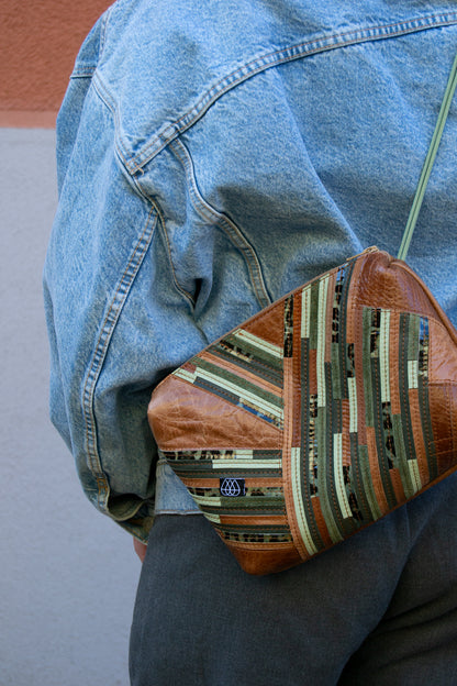 Festivaltasche Crazy Stripes / Green Leo / Large