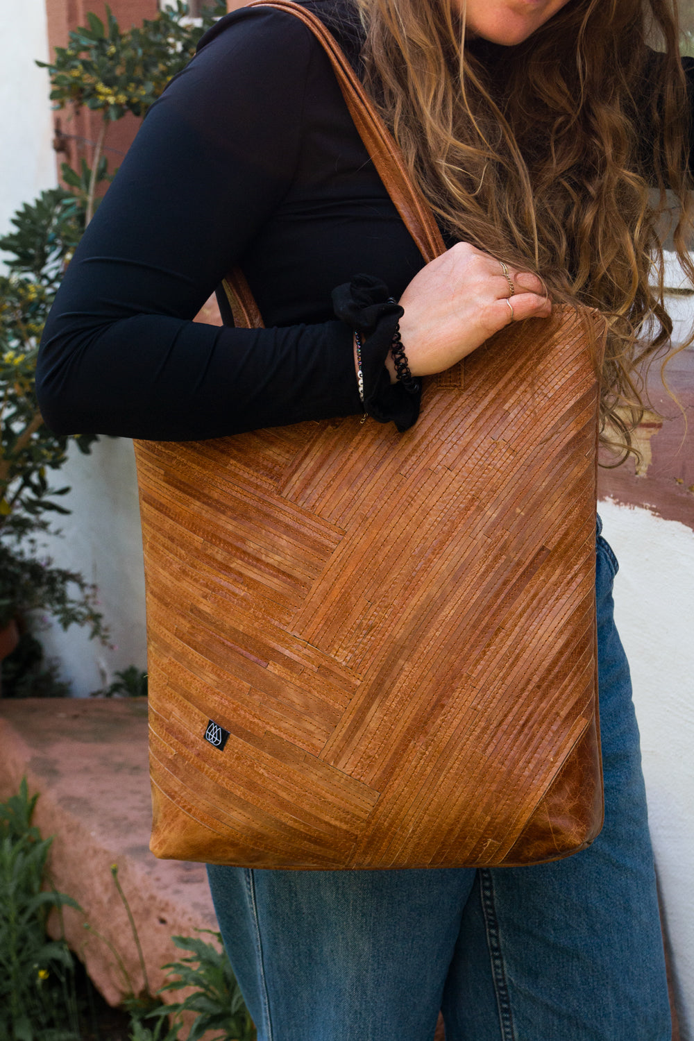 Pineapple Bag Crazy Stripes Cognac