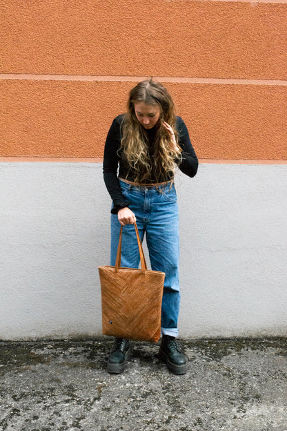 Pineapple Bag Crazy Stripes Cognac