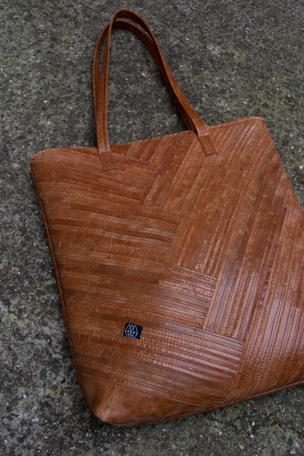 Pineapple Bag Crazy Stripes Cognac