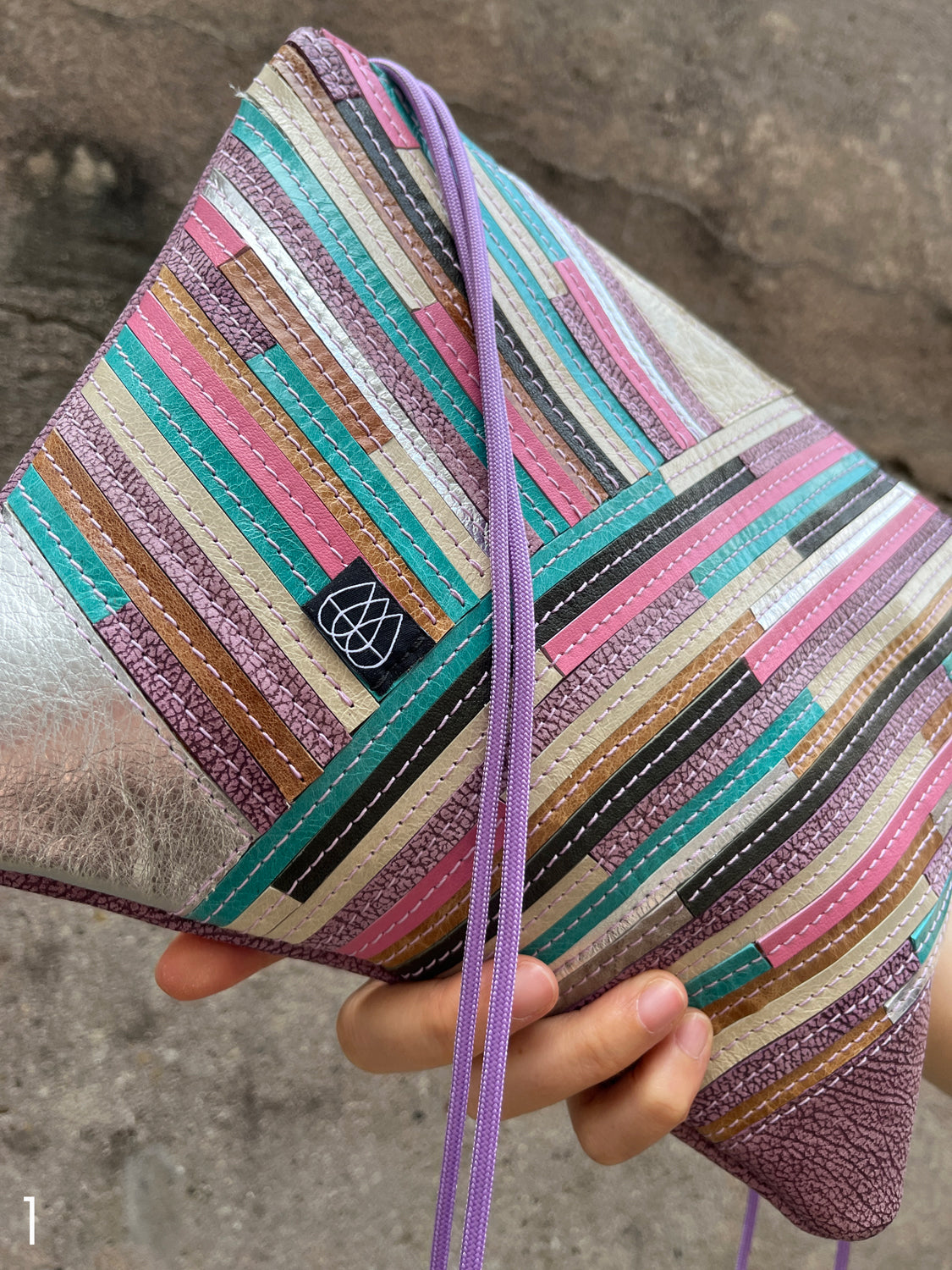 Festivalbag Crazy Stripes / Lilac / Mehrere Farben