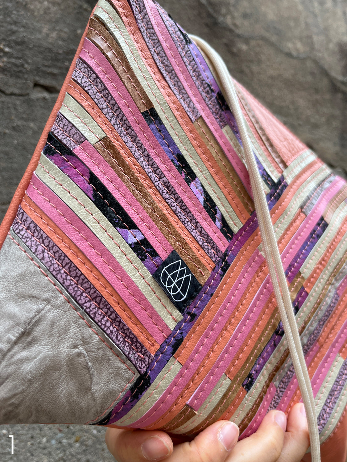 Festivalbag Crazy Stripes / Rose / Mehrere Farben